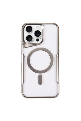 Evimdeyokyok Apple İphone 16 Pro Kılıf Boyi Magsafe Silikon Kapak - Gümüş