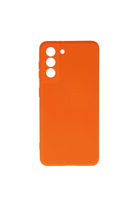 Evimdeyokyok Samsung Galaxy S21 Kılıf Nano İçi Kadife Silikon - Turuncu