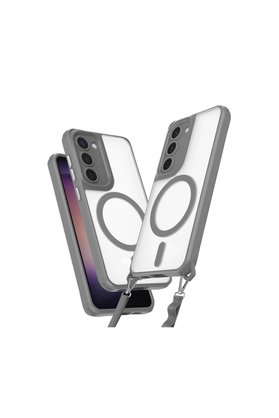 Evimdeyokyok Samsung Galaxy S23 Plus Kılıf Enka Magsafe Silikon Kılıf - Titan Gri