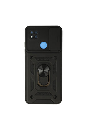 Evi̇mdeyokyok Xi̇aomi̇ Redmi̇ 9C Kılıf Pars Lens Yüzüklü Si̇li̇kon - Si̇yah
