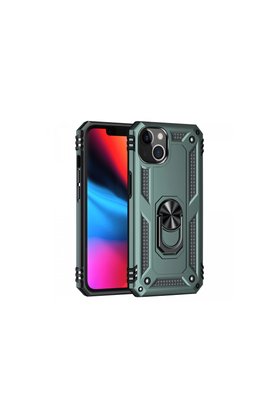 Evimdeyokyok Apple İphone 13 Kılıf Sofya Yüzüklü Silikon Kapak - Yeşil