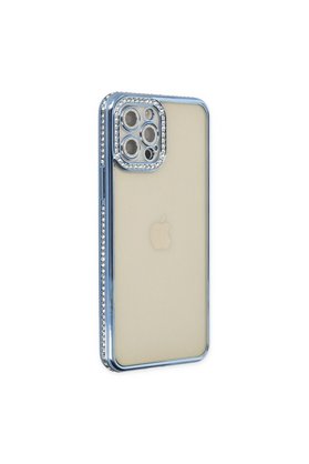 Evimdeyokyok Apple İphone 12 Pro Kılıf Joke Taşlı Silikon - Mavi