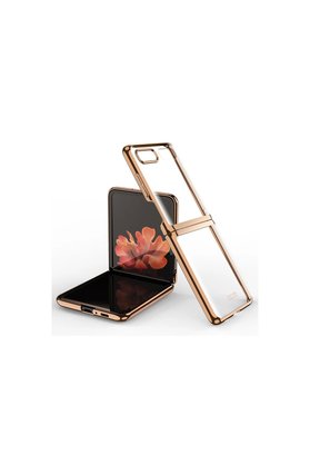 Evimdeyokyok Samsung Galaxy Z Flip 4 Kılıf Fold Element Kapak - Gold