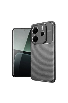 Evimdeyokyok Xiaomi Redmi Note 14 4G Kılıf Auto Focus Karbon Kapak - Gri