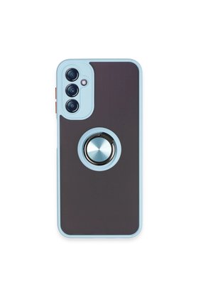 Evimdeyokyok Samsung Galaxy A14 4G Kılıf Montreal Yüzüklü Silikon Kapak - Buz Mavi