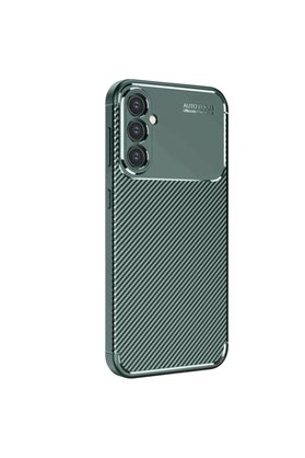 Evimdeyokyok Samsung Galaxy S25 Kılıf Auto Focus Karbon Kapak - Koyu Yeşil