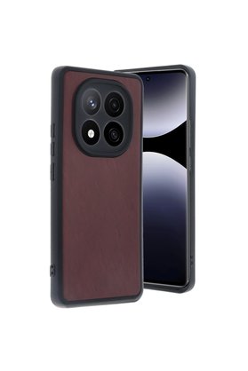 Evimdeyokyok Xiaomi Redmi Note 14 Pro 5G Kılıf Aras Deri Kapak - Bordo