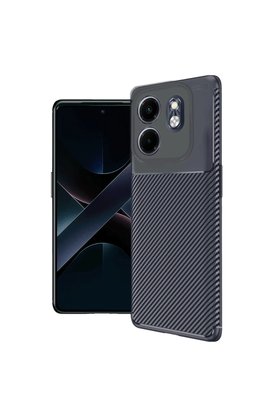 Evimdeyokyok İnfinix Smart 9 Kılıf Auto Focus Karbon Kapak - Lacivert