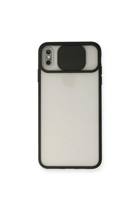 Evimdeyokyok Apple İphone Xs Max Kılıf Palm Buzlu Kamera Sürgülü Silikon - Siyah
