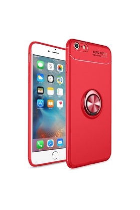Evimdeyokyok Apple İphone 6 Kılıf Range Yüzüklü Silikon - Kırmızı