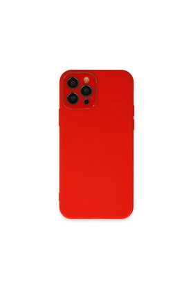 Evimdeyokyok Apple İphone 12 Pro Kılıf Lansman Glass Kapak - Kırmızı