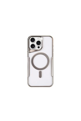 Evimdeyokyok Apple İphone 15 Pro Kılıf Boyi Magsafe Silikon Kapak - Gümüş