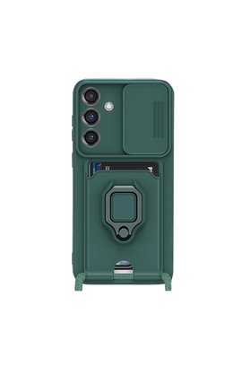 Evimdeyokyok Samsung Galaxy S25 Plus Kılıf Zuma Kartvizitli Yüzüklü Silikon - Yeşil