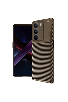 Evimdeyokyok Realme C75 4G Auto Focus Karbon Kapak - Kahverengi