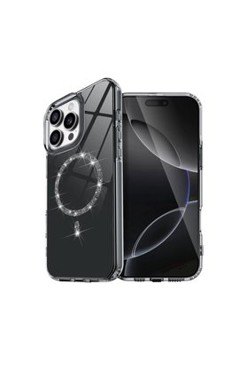 Evimdeyokyok Apple İphone 16 Pro Max Live Diamond Magsafe Kapak - Siyah