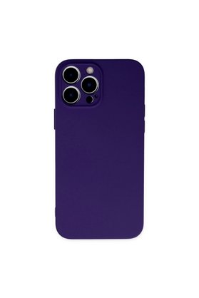 Evimdeyokyok Apple İphone 13 Pro Kılıf Nano İçi Kadife Silikon - Mor