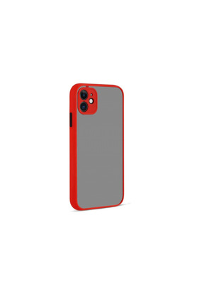Evimdeyokyok Apple İphone 12 Kılıf Montreal Silikon Kapak - Kırmızı