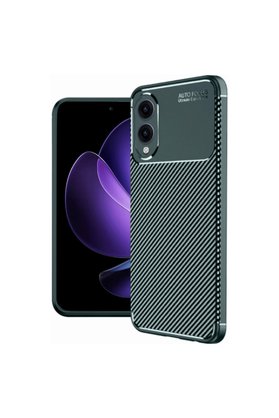 Evimdeyokyok Samsung Galaxy S25 Edge Kılıf Auto Focus Karbon Kapak - Koyu Yeşil