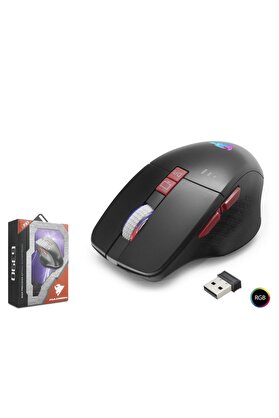 Evi̇mdeyokyok G390 Kablosuz Şarjlı Mouse 1600 Dpi̇ Sessi̇z Rgb - Si̇yah