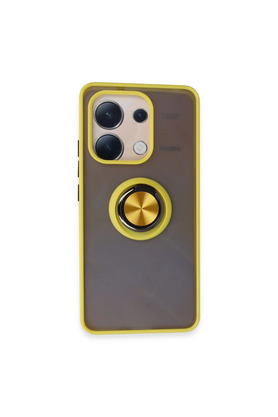 Evimdeyokyok Xiaomi Redmi Note 13 4G Kılıf Montreal Yüzüklü Silikon Kapak - Sarı