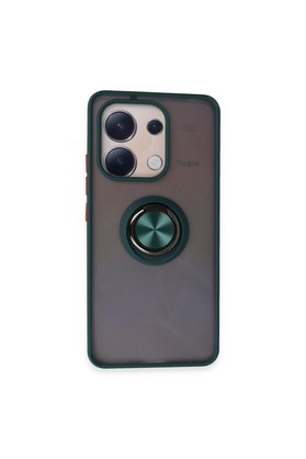 Evimdeyokyok Xiaomi Redmi Note 13 4G Kılıf Montreal Yüzüklü Silikon Kapak - Yeşil