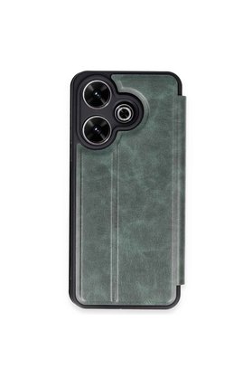 Evimdeyokyok Xiaomi Redmi 13 4G Kılıf Flip Cover - Koyu Yeşil