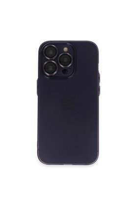 Evimdeyokyok Apple İphone 14 Pro Max Kılıf Luko Lens Silikon - Derin Mor