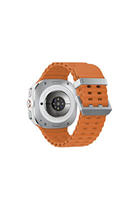 Evi̇mdeyokyok Watch 7 Ultra Kr417 Rug Si̇li̇kon Kordon - Turuncu