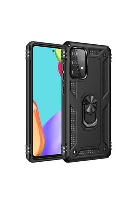 Evimdeyokyok Samsung Galaxy A33 5G Kılıf Sofya Yüzüklü Silikon Kapak - Siyah