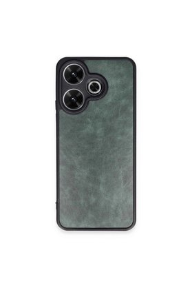 Evimdeyokyok Xiaomi Redmi 13 4G Kılıf Aras Deri Kapak - Koyu Yeşil