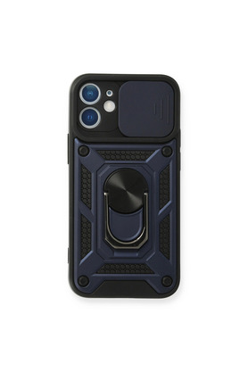Evimdeyokyok Apple İphone 12 Mini Kılıf Pars Lens Yüzüklü Silikon - Lacivert