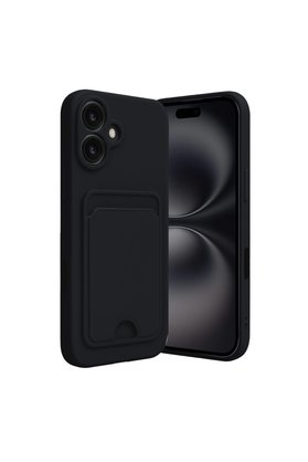 Evimdeyokyok Apple İphone 16 Kılıf Kelvin Kartvizitli Silikon - Siyah