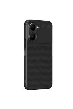 Evimdeyokyok Vivo Y18 Kılıf Auto Focus Karbon Kapak - Siyah