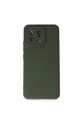 Evimdeyokyok Xiaomi Mi 13 Kılıf Nano İçi Kadife Silikon - Koyu Yeşil