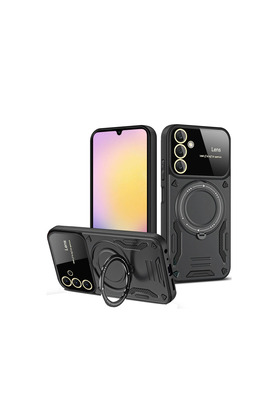 Evimdeyokyok Samsung Galaxy A05S Kılıf Joy Lens Standlı Kapak - Siyah