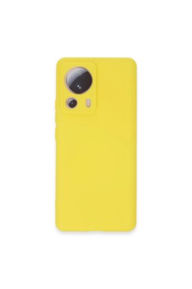 Evimdeyokyok Xiaomi Mi 13 Lite Kılıf Nano İçi Kadife Silikon - Sarı