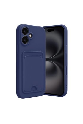 Evimdeyokyok Apple İphone 16 Kılıf Kelvin Kartvizitli Silikon - Lacivert