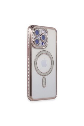 Evimdeyokyok Apple İphone 14 Pro Kılıf Joke Simli Magneticsafe Kılıf - Pembe