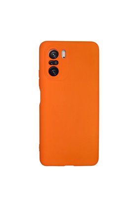 Evimdeyokyok Xiaomi Poco F3 Kılıf Nano İçi Kadife Silikon - Turuncu
