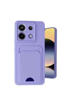 Evimdeyokyok Xiaomi Redmi Note 13 Pro 5G Kılıf Kelvin Kartvizitli Silikon - Lila