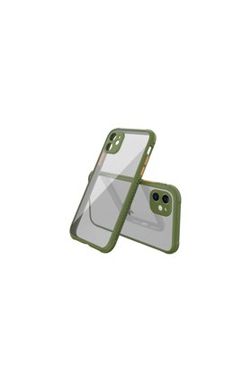 Evimdeyokyok Apple İphone 12 Mini Kılıf Miami Şeffaf Silikon - Koyu Yeşil