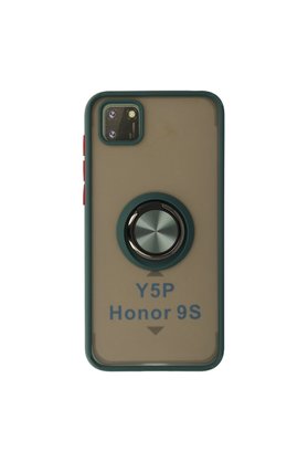 Evimdeyokyok Huawei Y5P Kılıf Montreal Yüzüklü Silikon Kapak - Yeşil