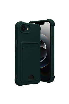 Evimdeyokyok Apple İphone 16E Kelvin Kartvizitli Silikon - Koyu Yeşil
