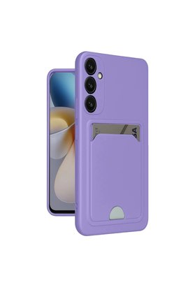 Evimdeyokyok Samsung Galaxy A55 5G Kılıf Kelvin Kartvizitli Silikon - Lila