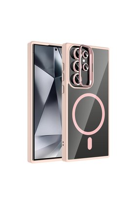 Evimdeyokyok Joko Samsung Galaxy S24 Ultra Remim Lensli Magsafe Standlı Kapak - Pembe