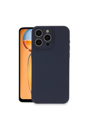 Evimdeyokyok Apple İphone 15 Pro Max Kılıf Nano İçi Kadife Silikon - Lacivert