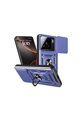 Evi̇mdeyokyok Xi̇aomi̇ Mi̇ 15 Kılıf Pars Lens Yüzüklü Si̇li̇kon - Laci̇vert