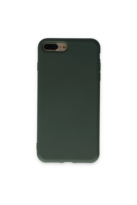 Evimdeyokyok Apple İphone 7 Plus Kılıf Nano İçi Kadife Silikon - Koyu Yeşil