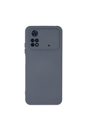 Evimdeyokyok Xiaomi Poco M4 Pro 4G Kılıf Nano İçi Kadife Silikon - Gri