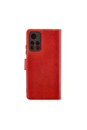 Evimdeyokyok Xiaomi Redmi Note 11T Kılıf Trend S Plus Kapaklı Kılıf - Kırmızı